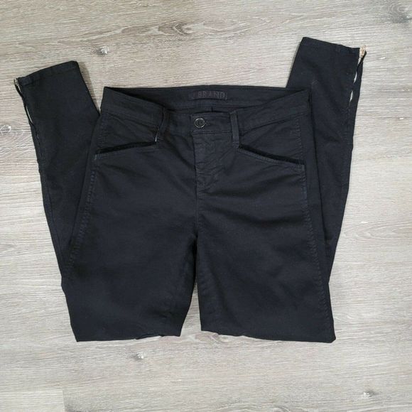 J. Brand Womens 27 Black Denim Jodhpur Riding‎ Skinny Jeans Zip Ankles - Picture 5 of 9